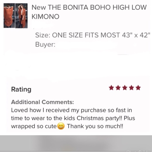 Last 1 New 5 Star Rated Beautiful High Low Kimono Cardigan Wrap Swim Coverup - Picture 8 of 11